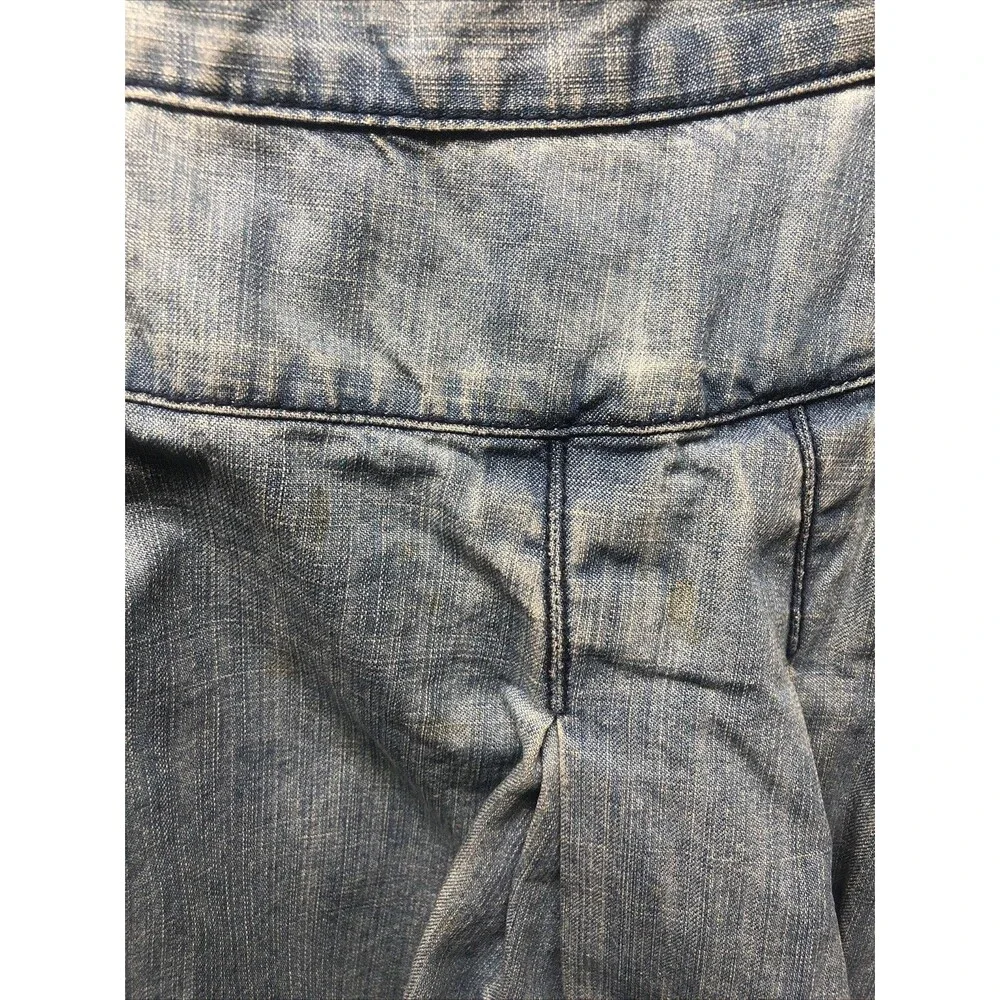 H&M Denim Bubble Skirt Size 10 Pockets Stained Thrashed - Picture 4 of 15
